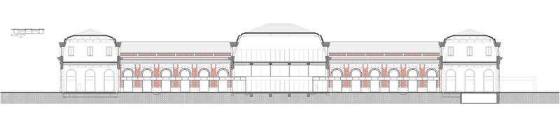 Arquitectura_ Antigua Estación Burgos_ alzado sección