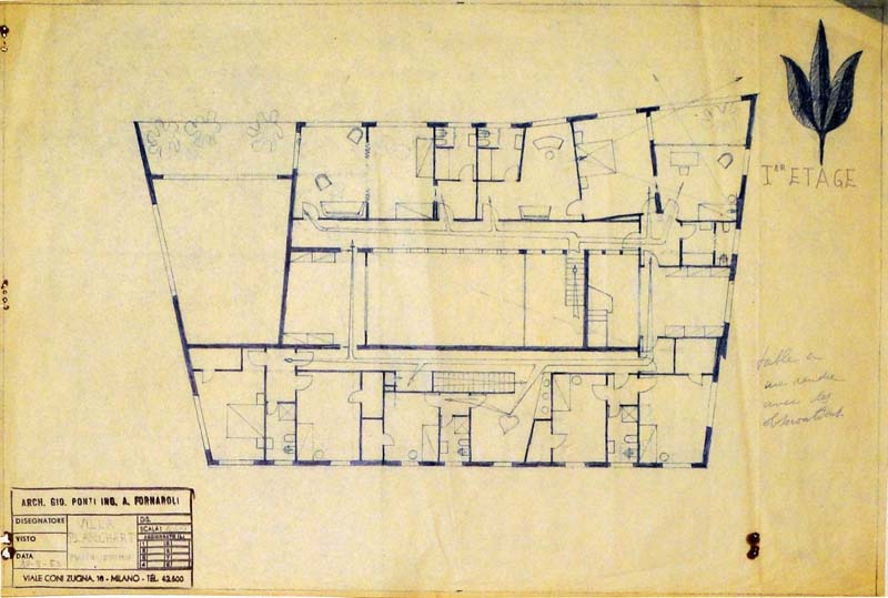 Arquitectura Villa planch-G. ponti_plano de planta baja