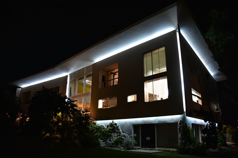 Arquitectura_Villa Planchart _G.Ponti_vista nocturna de la casa