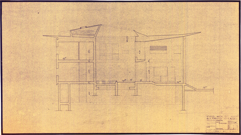 Arquitectura_Villa Planchart _G.Ponti _plano de sección