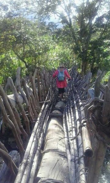Puente camino al poblado Maruamke