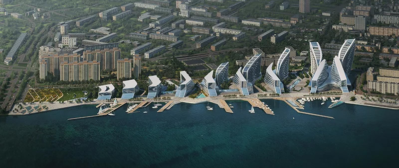 arquitectura, arquitecto, diseño, design, Zaha Hadid Architects, urbanismo, ciudad, puerto, diseño de repetición, funcional, espacios al aire libre, conexión, Arquitectura y Empresa, ZHA