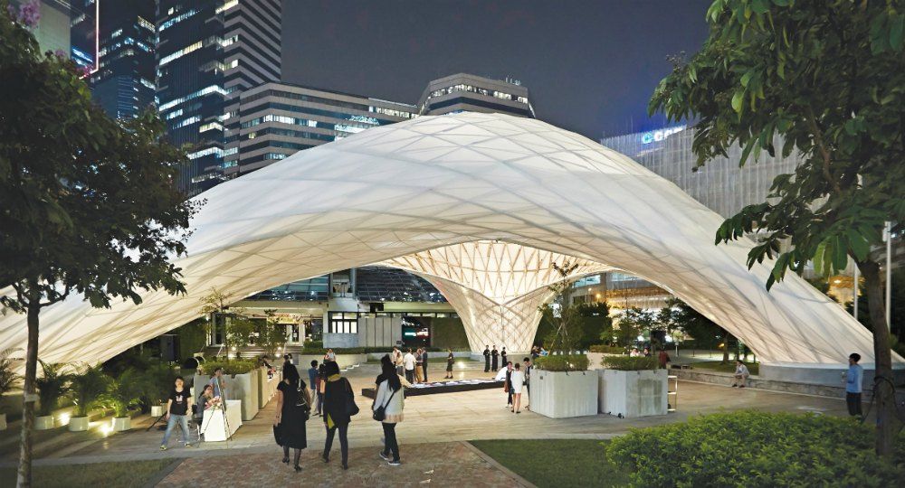 Pabellón de bambú ZCB. Escuela de arquitectura de Universidad China de Hong Kong